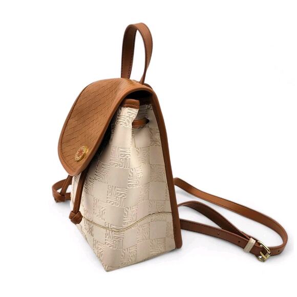 Signature Steve Madden BSARRA Backpack Mini Cream & Cognac - Picture 3 of 9